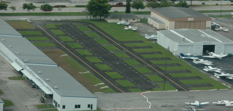 North Perry Tie Downs aircraft parking spots layout